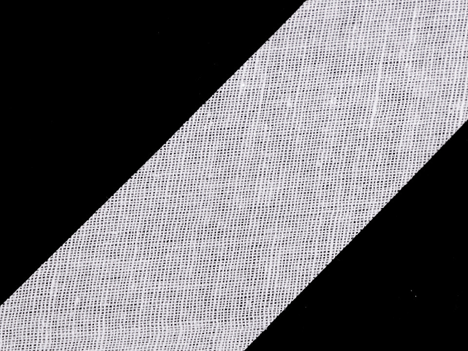 Schrägband aus baumwolle breite 30 mm nicht verbügelt - Schwarz (100 Meter)