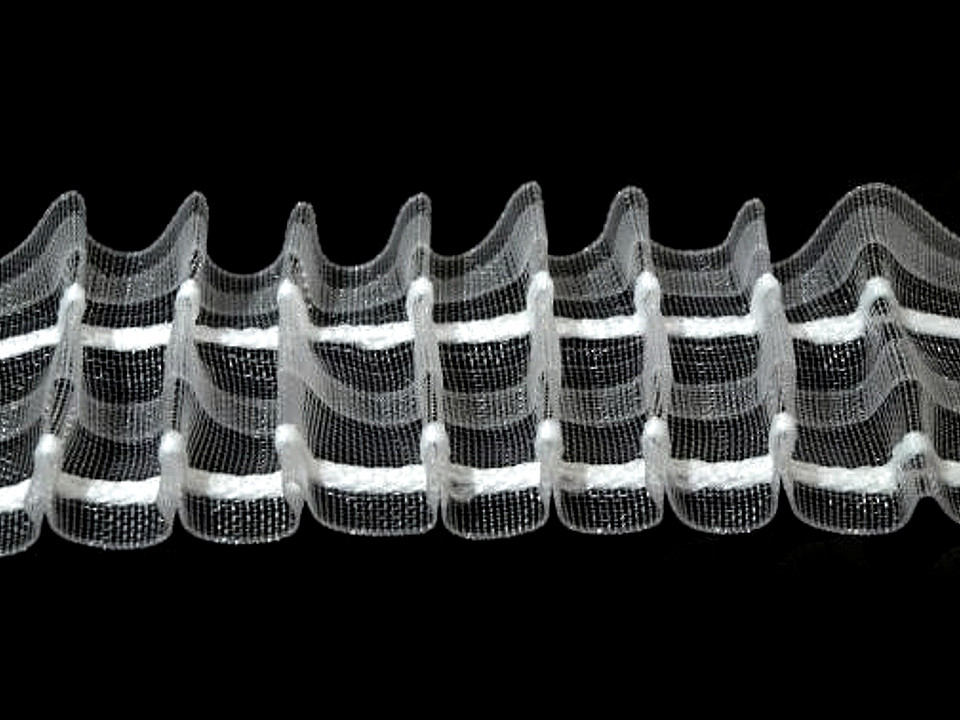 Gardinenband bleistiftfalten breite 50 mm - Transparent (50 Meter)