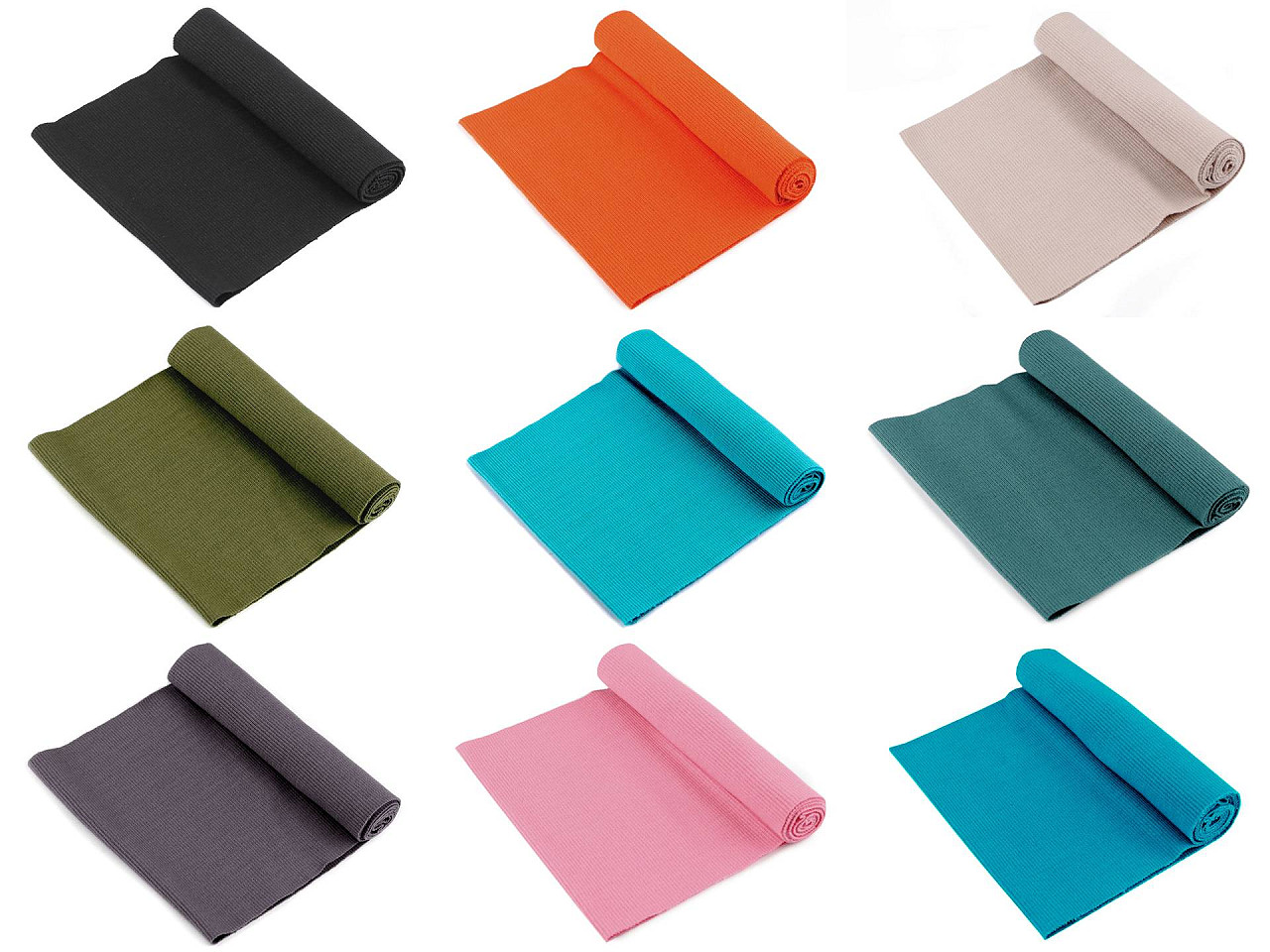 Elastischer baumwollgestrick gerippt – tunnel 16 x 80 cm - Puderig (1 Stück)