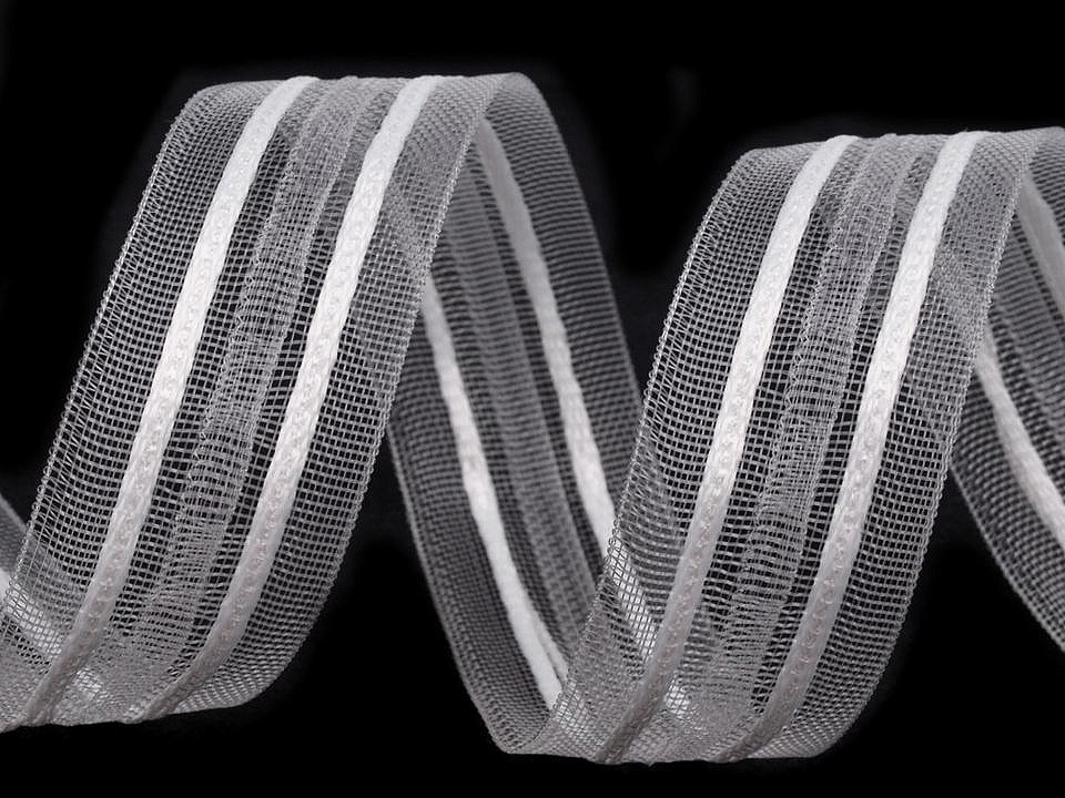 Gardinenband 2 breite 25 mm - Transparent (50 Meter)