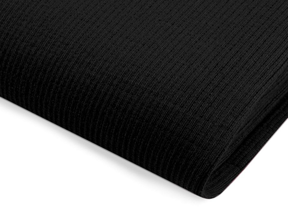 Elastischer baumwollstoff / strickstoff tunnel-form - Schwarz (1 Meter)