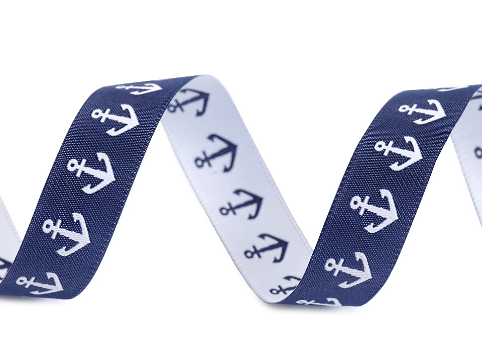 Webband breite 18 mm anker - Berliner blau (50 Meter)