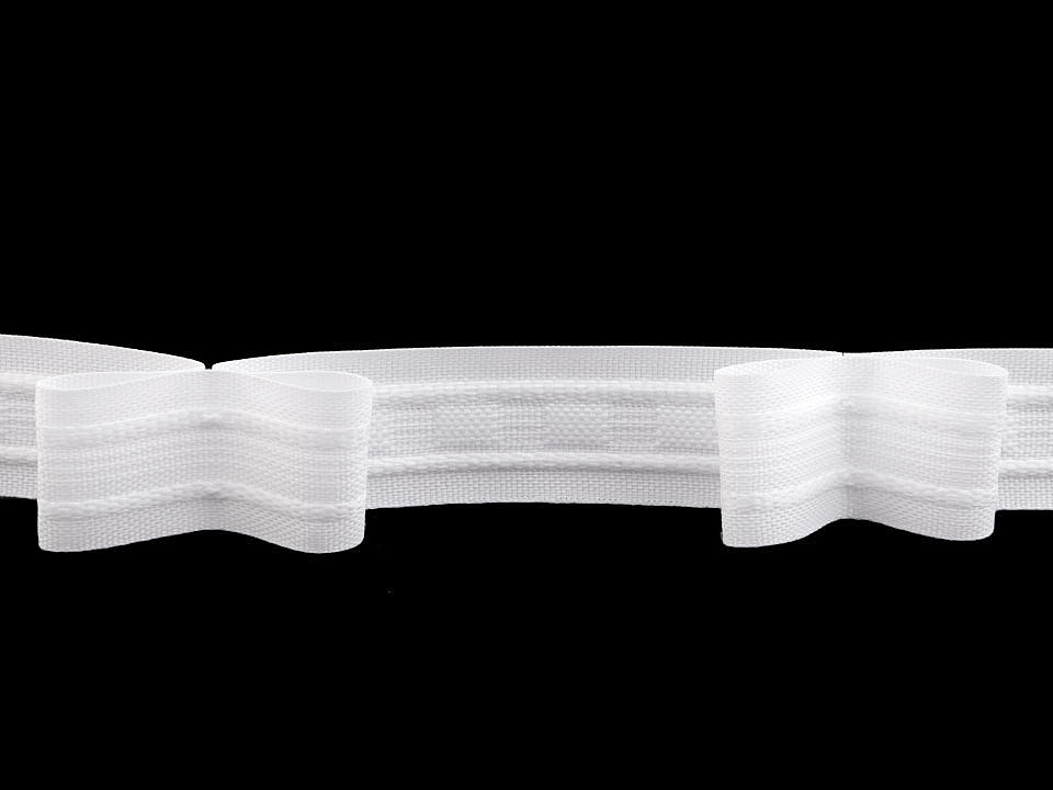 Gardinenband 2 breite 25 mm - Weiß (50 Meter)