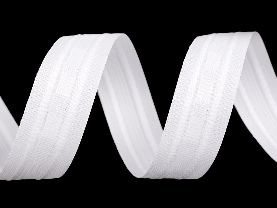 Gardinenband 2 breite 25 mm - Weiß (50 Meter)