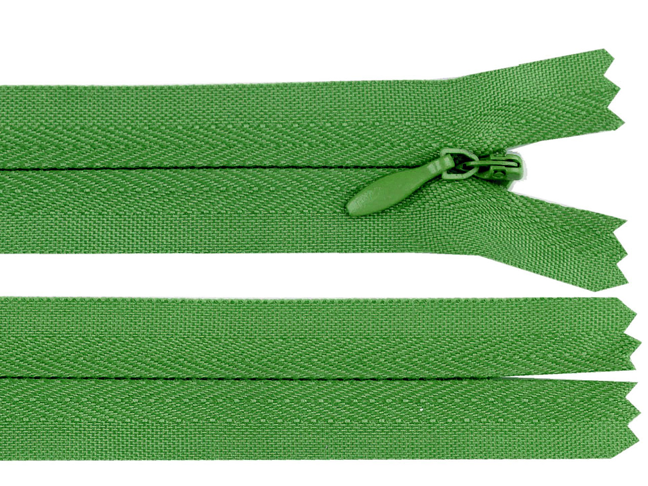 Spiralreißverschluss nr. 3 verdeckt, länge 60 cm - Grün (1 Stück)