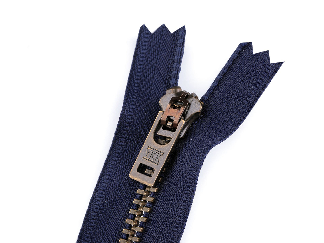 Altmessing-reißverschluss nr. 5, länge 18 cm, für jeans, ykk - Schwarz (1 Stück)