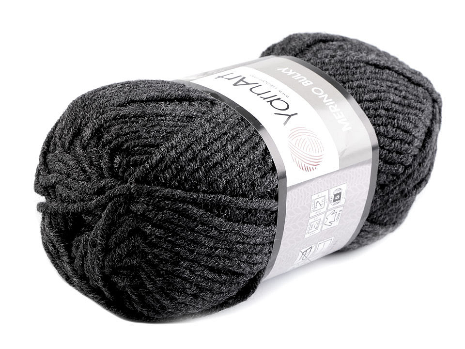Strickgarn merino bulky 100 g - Grau hematit (1 Stück)