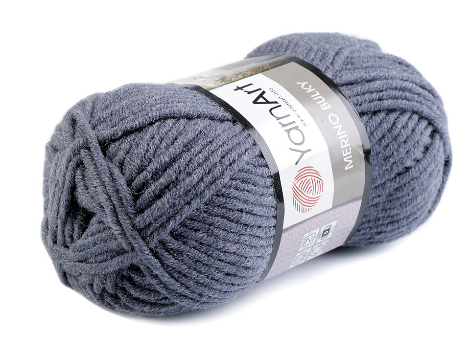 Strickgarn merino bulky 100 g - Grau hematit (1 Stück)