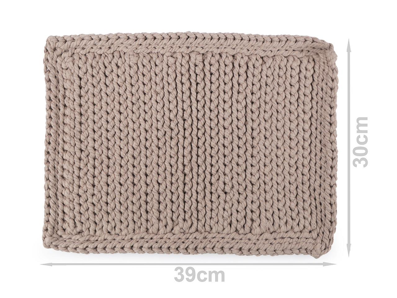 Baumwollstrickgarn macrame rope, ø 5 mm, 500 g, entwirbar - Dunkelbeige (1 Stück)