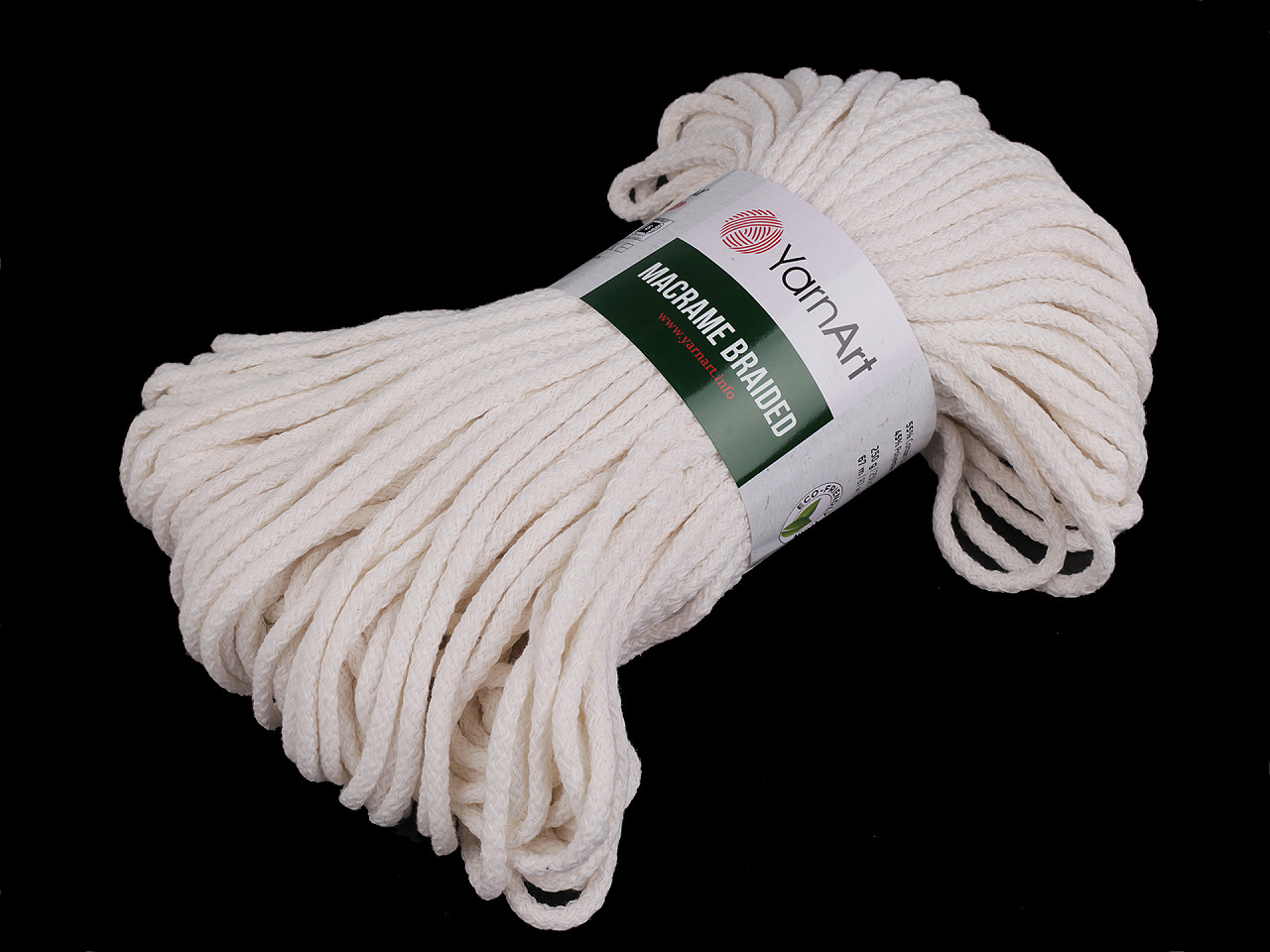 Strickgarn macrame braided 250 g - Créme sehr hell (1 Stück)