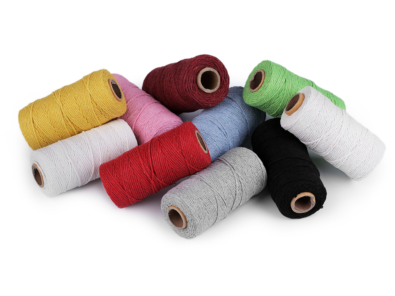 Baumwollgarn für makramee/zum häkeln, entwirbar - Bordeaux hell (1 Stück)