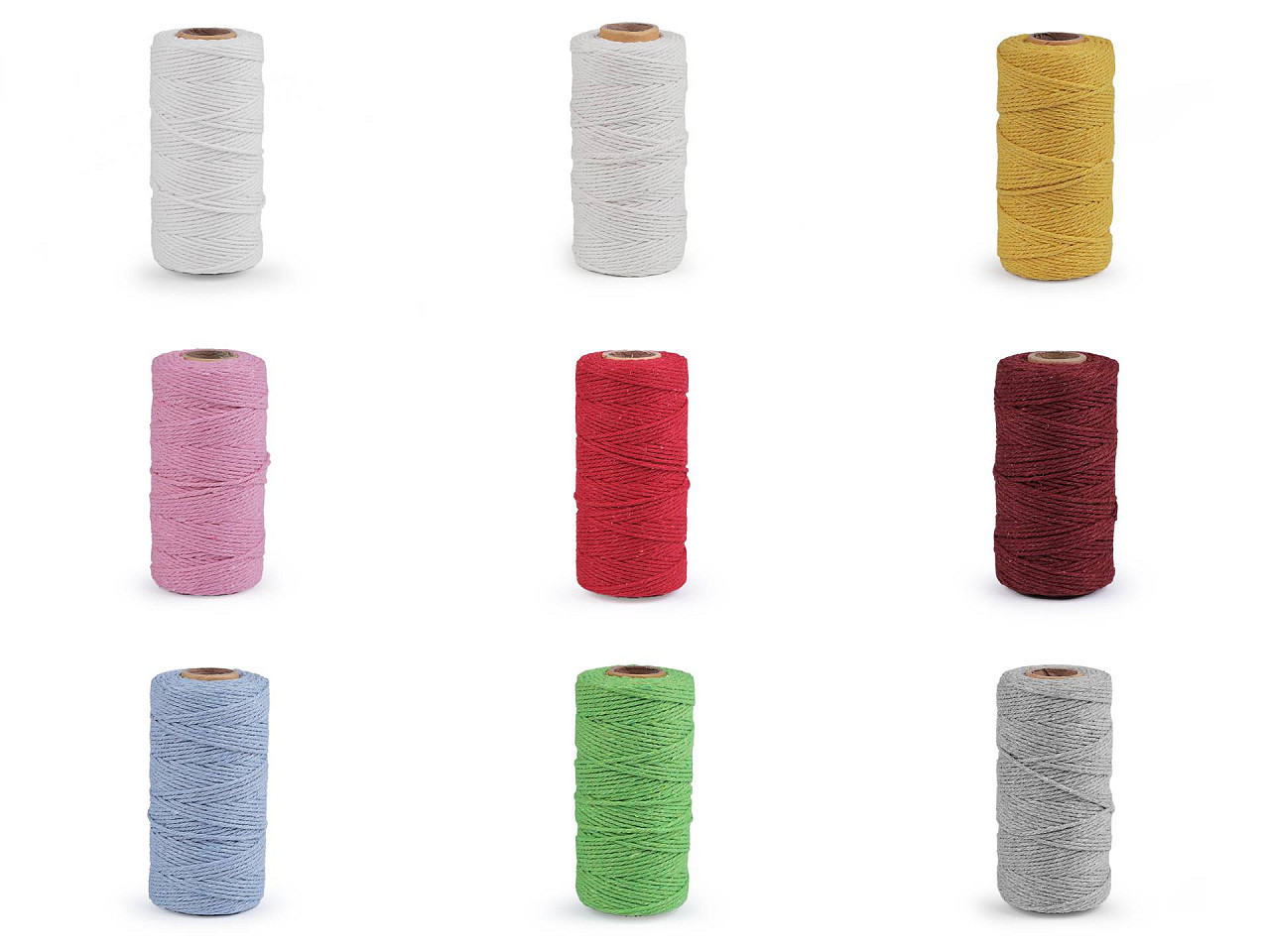 Baumwollgarn für makramee/zum häkeln, entwirbar - Bordeaux hell (1 Stück)