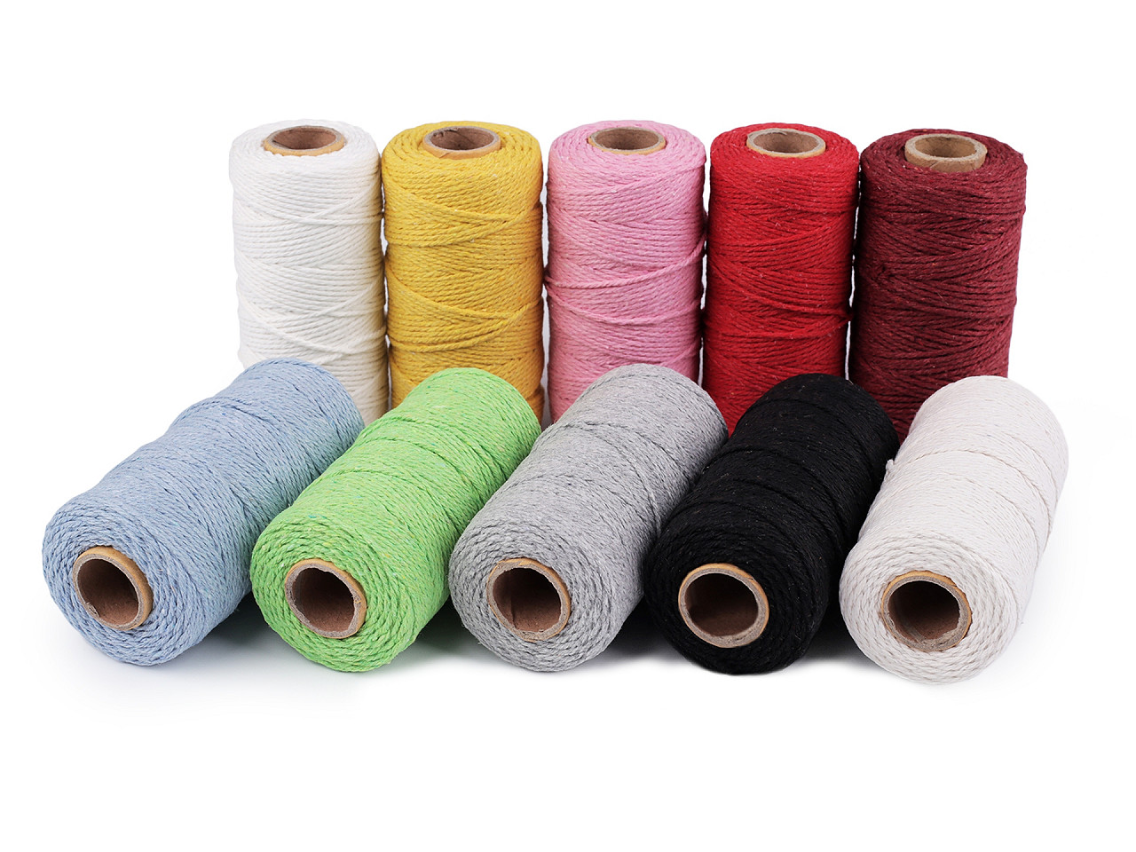 Baumwollgarn für makramee/zum häkeln, entwirbar - Bordeaux hell (1 Stück)