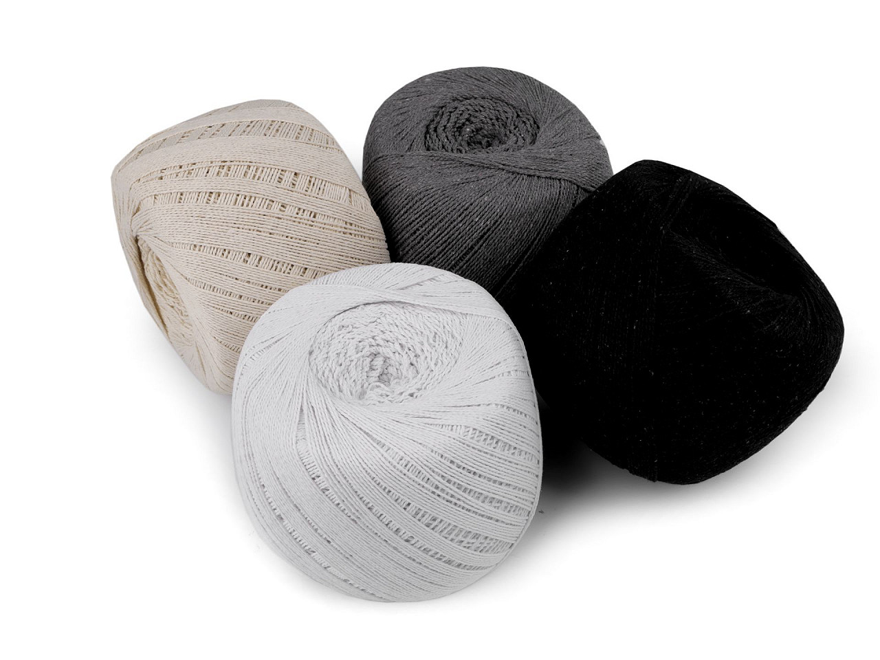 Baumwollgarn für makramee, ø 1,5–2 mm, entwirbar - Naturweiß (1 Stück)