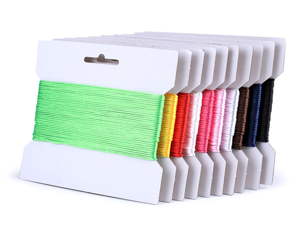 Satinschnur  ø1 mm - Weiß (25 Meter)