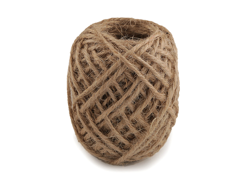 Jute schnur ø2 mm - Leinenfarbe natürlich (24 Stücke)