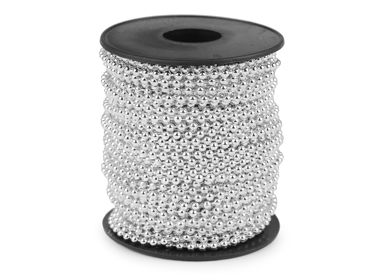 Perlenkette deko ø3 mm - Silber (25 Meter)