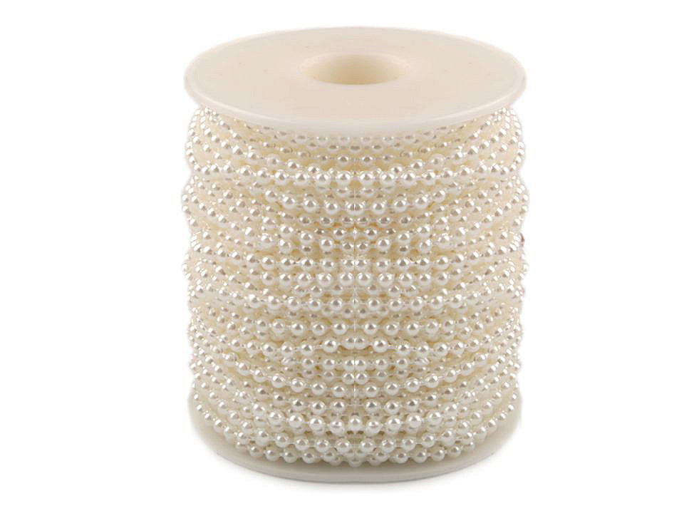 Perlenkette deko ø3 mm - Silber (25 Meter)