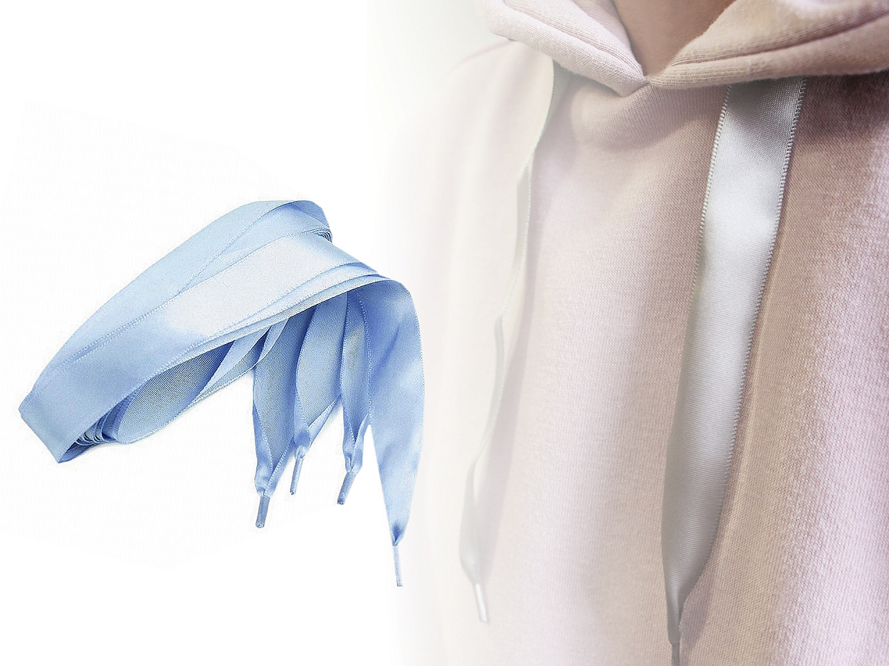 Satin schnürsenkel für schuhe und sweatshirt länge 110 cm - Dunkelblau (100 Stücke)