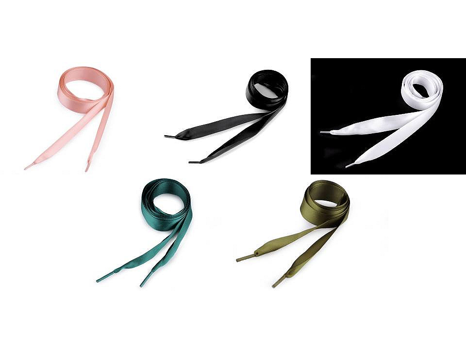 Satin schnürsenkel für schuhe und sweatshirt länge 110 cm - Dunkelblau (100 Stücke)