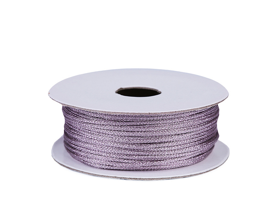 Lurexschnur / kordel ø1 mm - Hellviolett (5 Stücke)