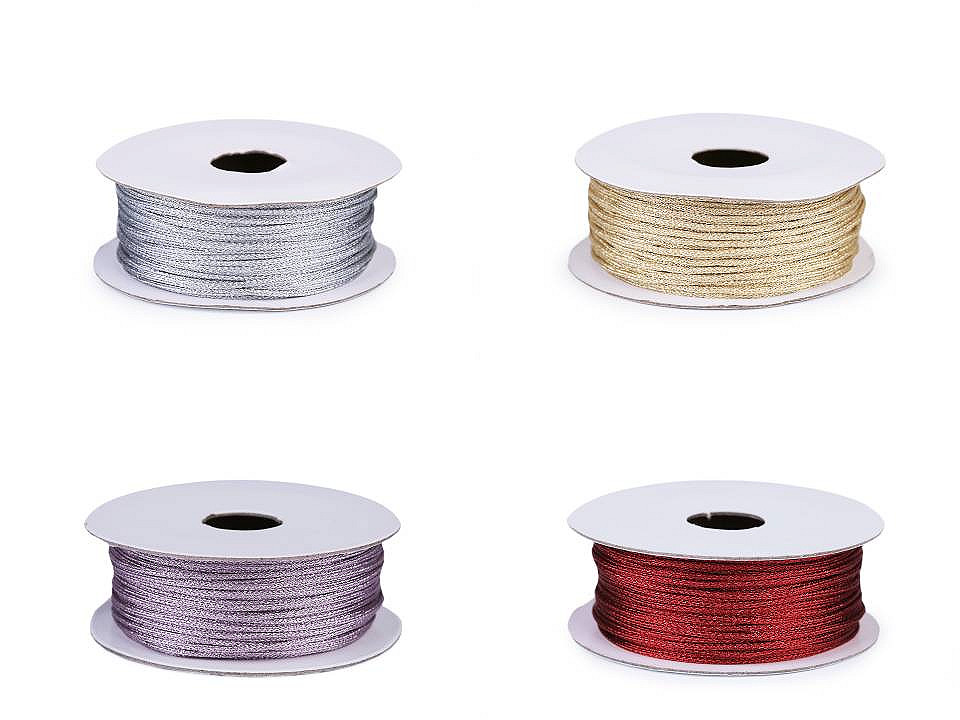 Lurexschnur / kordel ø1 mm - Hellviolett (5 Stücke)