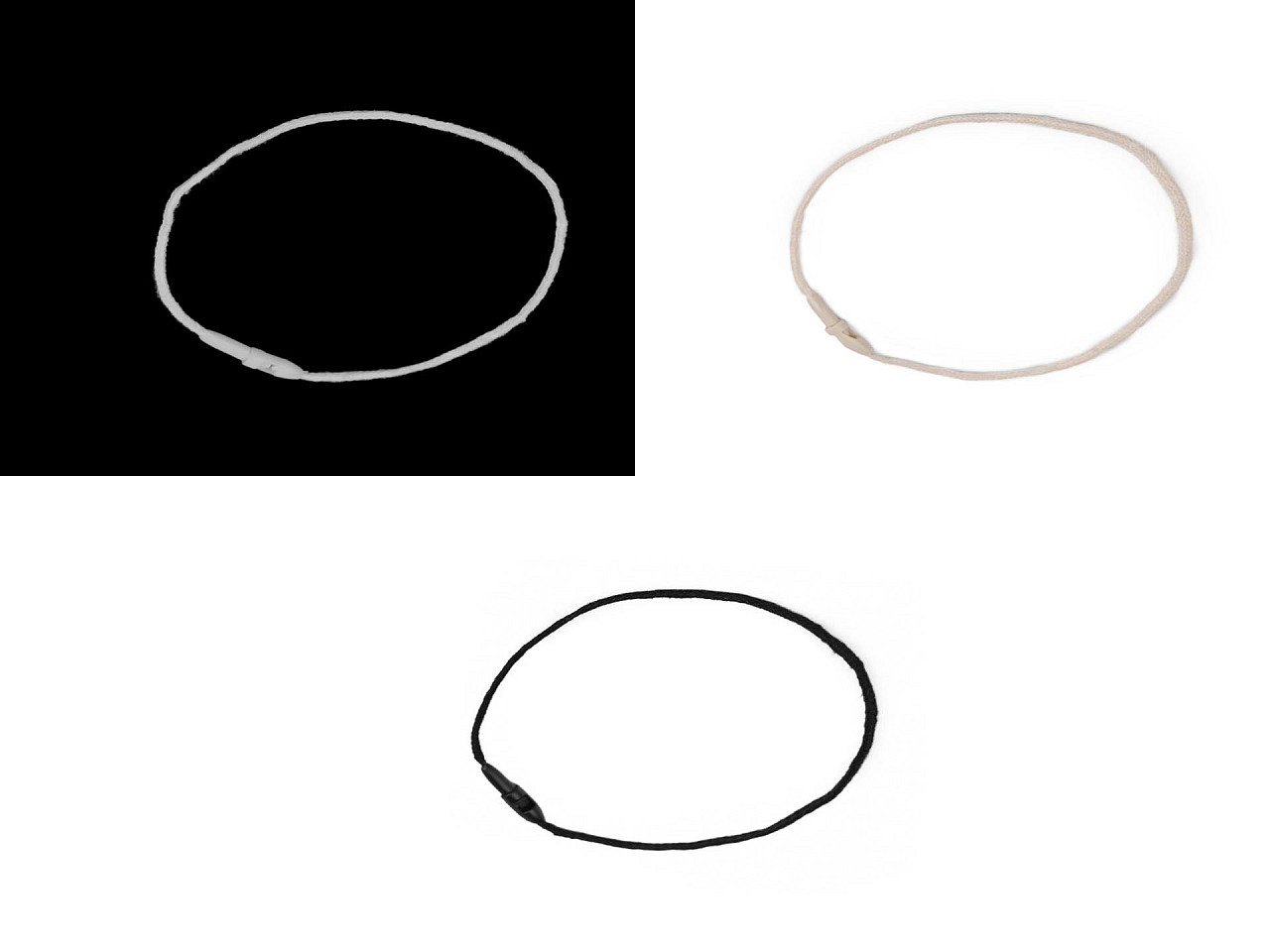 Sicherheitsfäden aus baumwolle für etiketten - Schwarz (200 Stücke)