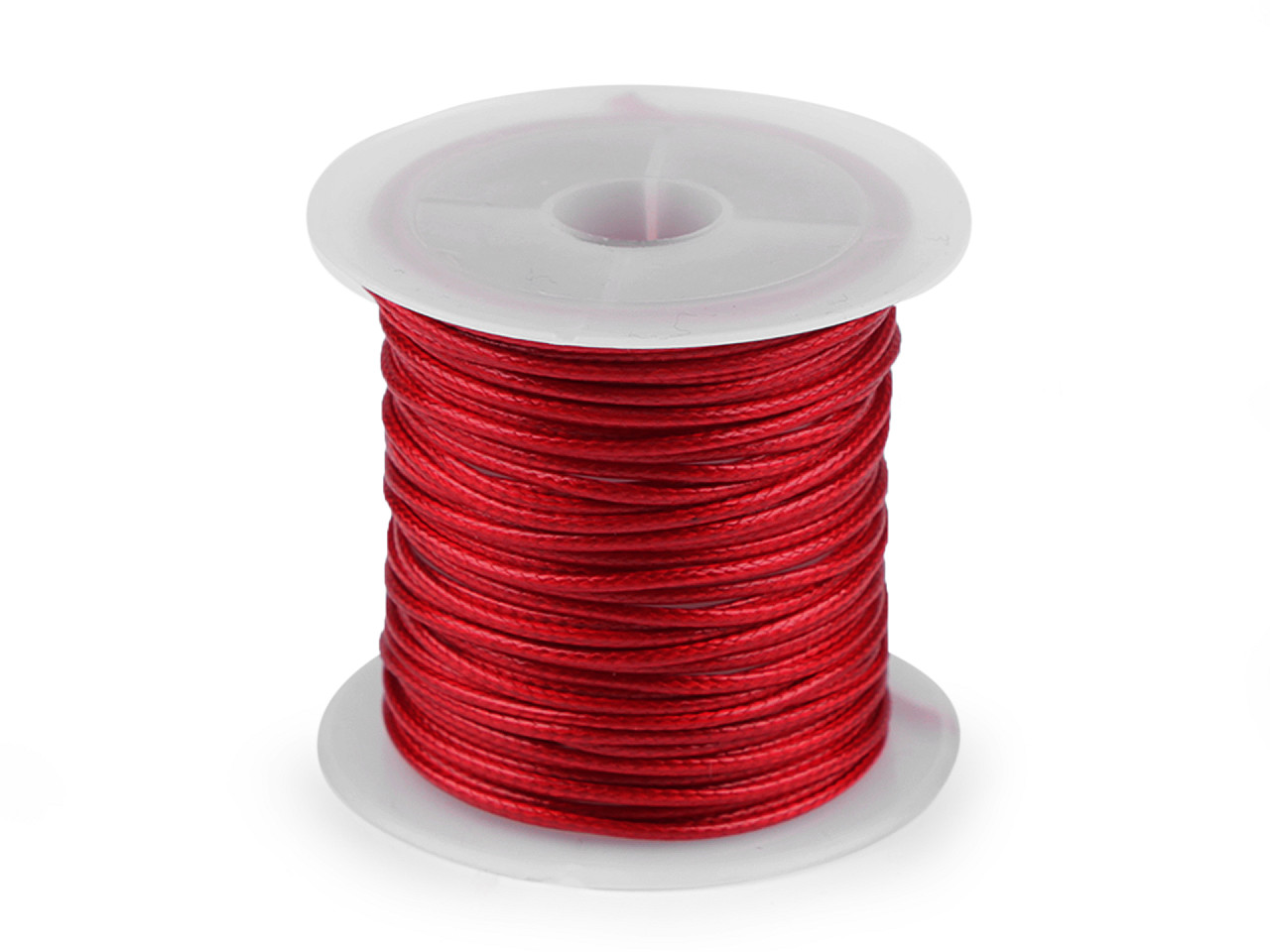 Kordel geglättet, glänzend ø 1 mm - Rot (1 Stück)