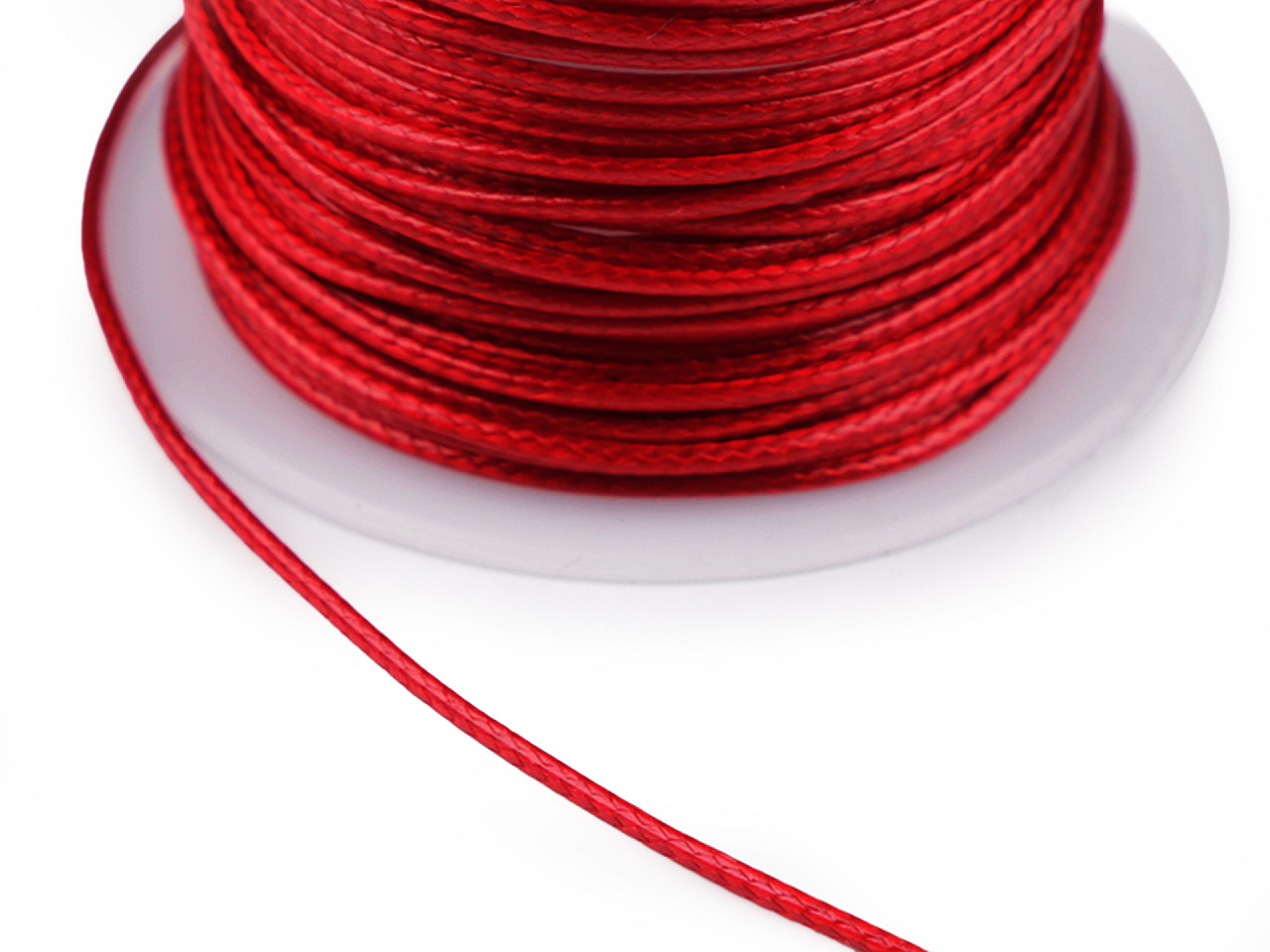 Kordel geglättet, glänzend ø 1 mm - Rot (1 Stück)