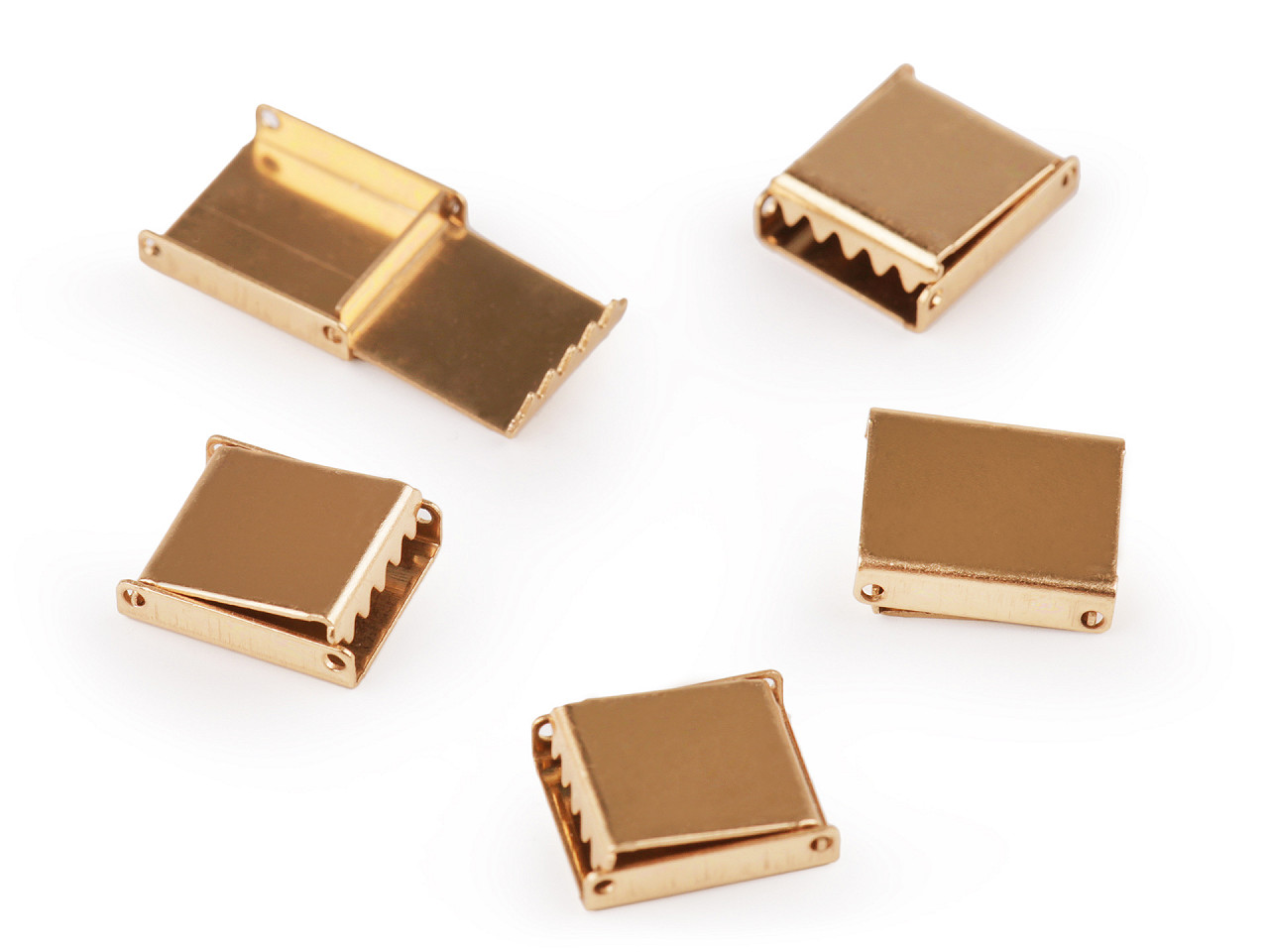 Endstück aus metall für flache kordel breite 10 mm - Platine (50 Stücke)