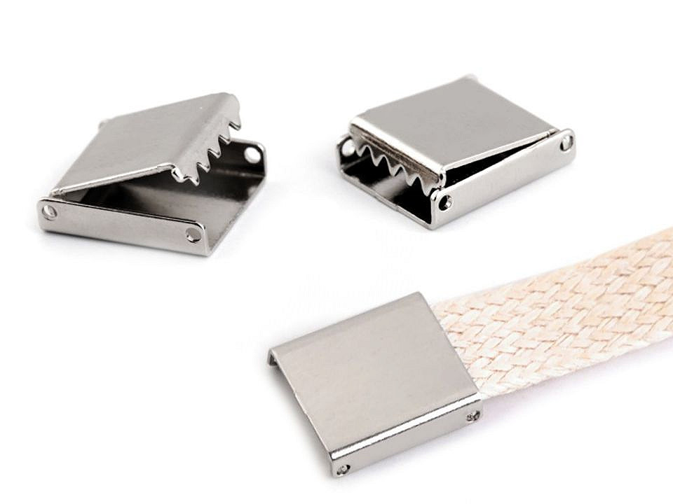 Endstück aus metall für flache kordel breite 10 mm - Platine (50 Stücke)