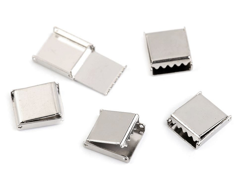 Endstück aus metall für flache kordel breite 10 mm - Platine (50 Stücke)