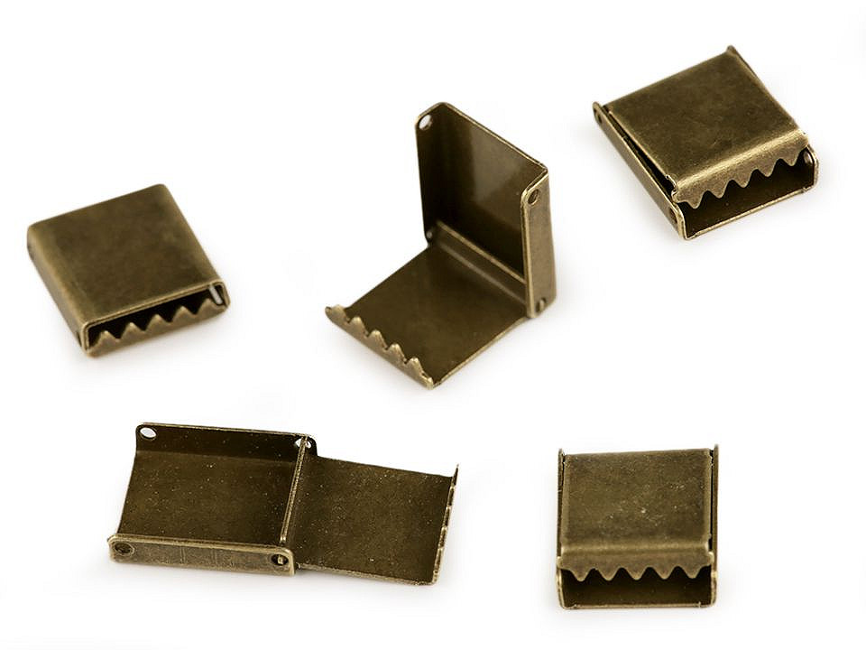 Endstück aus metall für flache kordel breite 10 mm - Platine (50 Stücke)