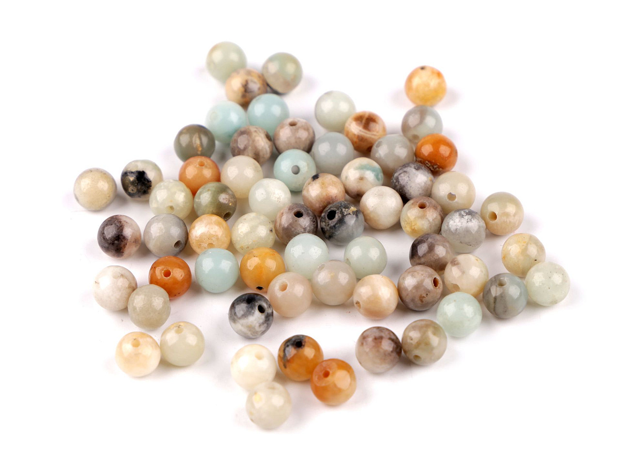 Amazonit glänzendes synthetisches mineral ø 6 mm - Amazonit (10 Stücke)