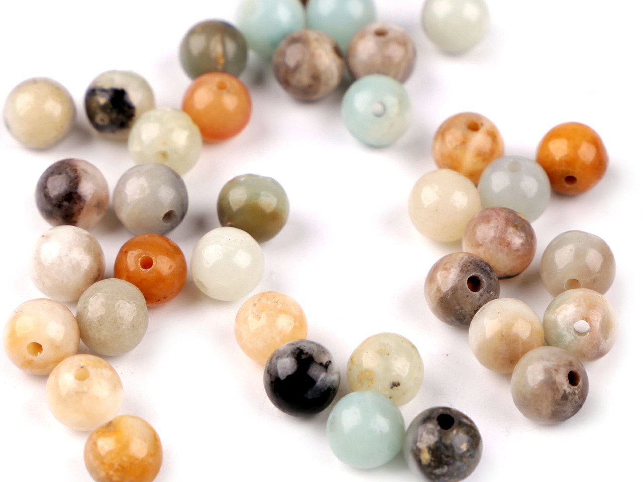 Amazonit glänzendes synthetisches mineral ø 6 mm - Amazonit (10 Stücke)