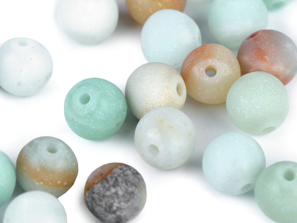 Amazonit synthetisches mineral matt ø 6 mm - Amazonit (22 Stücke)