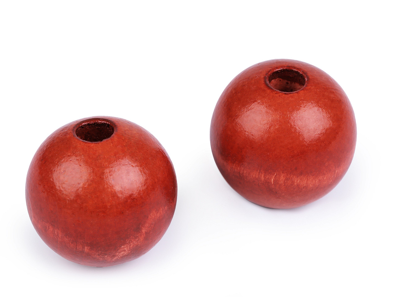 Große holzperlen ø40 mm - Puder-lachs (10 Stücke)