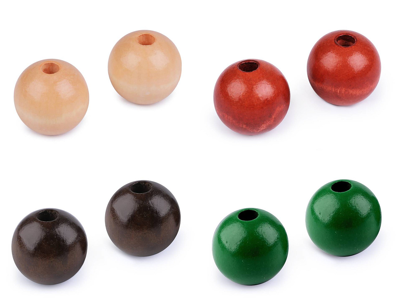 Große holzperlen ø40 mm - Puder-lachs (10 Stücke)