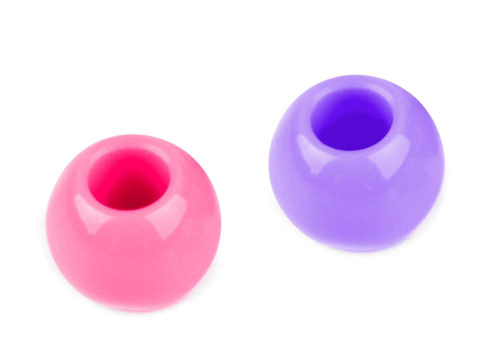 Kunststoffperlen mit großem loch, 8 x 10 mm, pastell-mix - Mix (1150 Stücke)