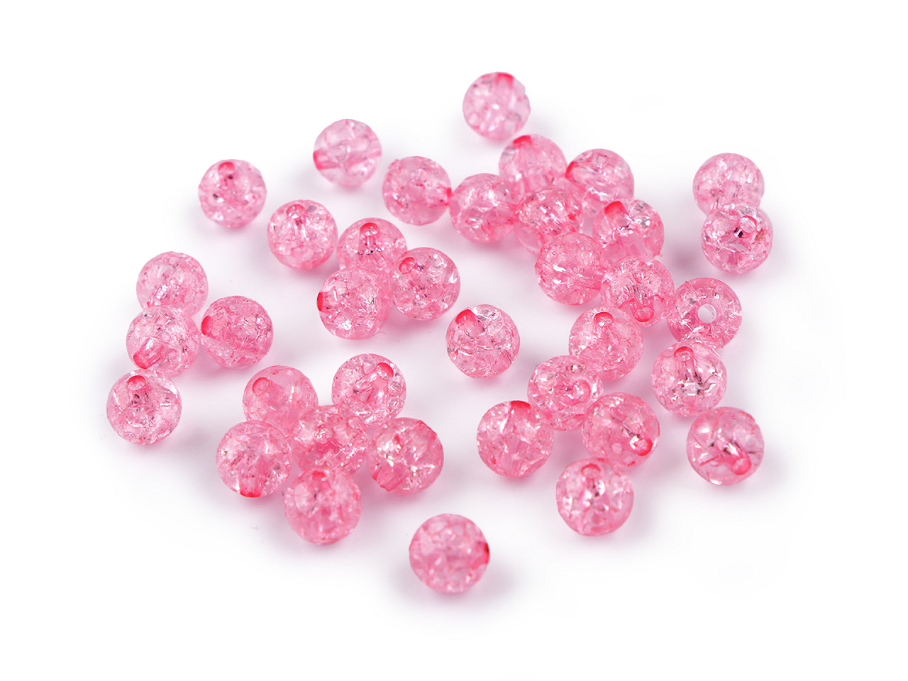 Crackle perlen ø 8 mm - Gelb (500 Gramm)