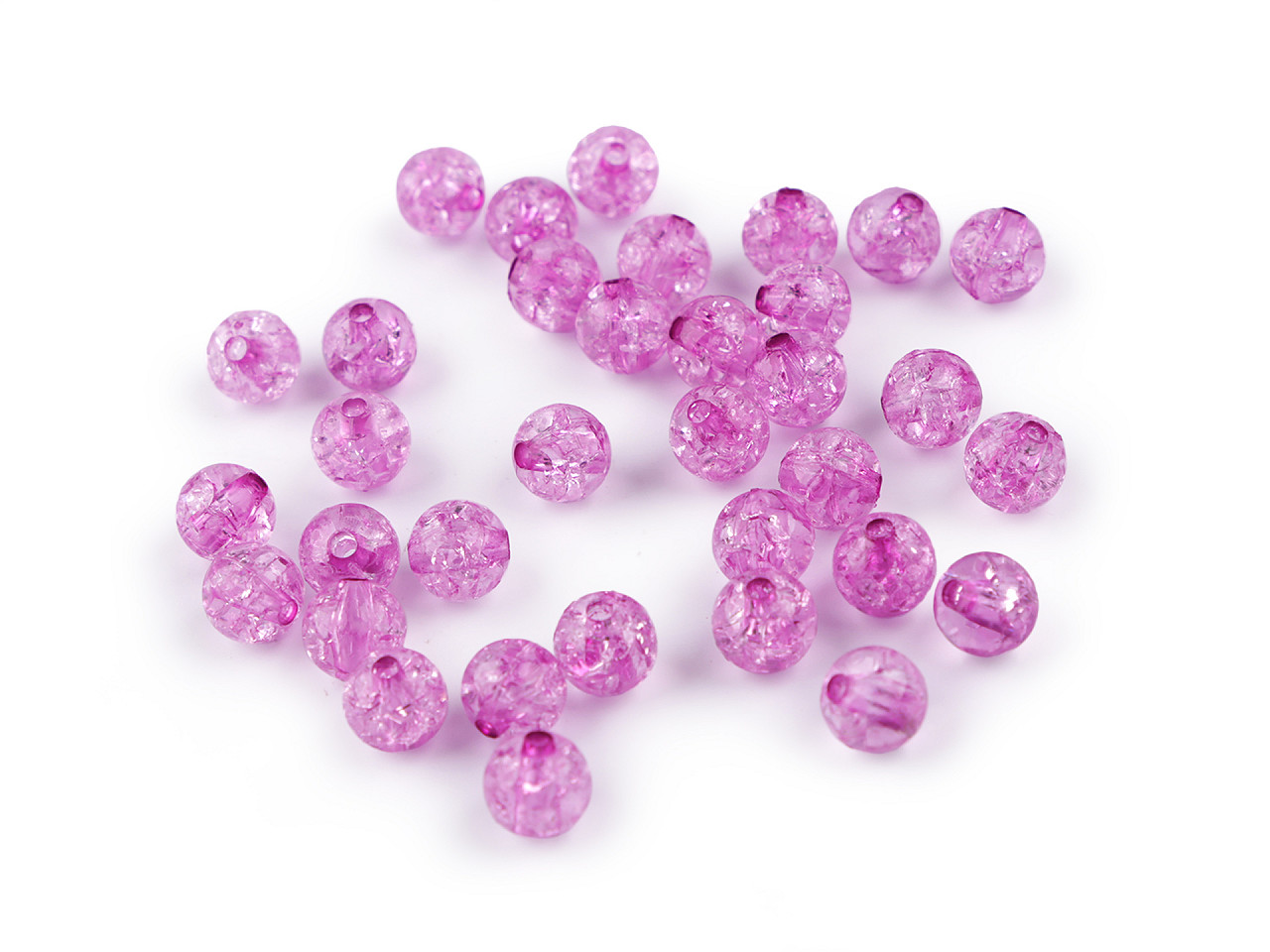 Crackle perlen ø 8 mm - Gelb (500 Gramm)