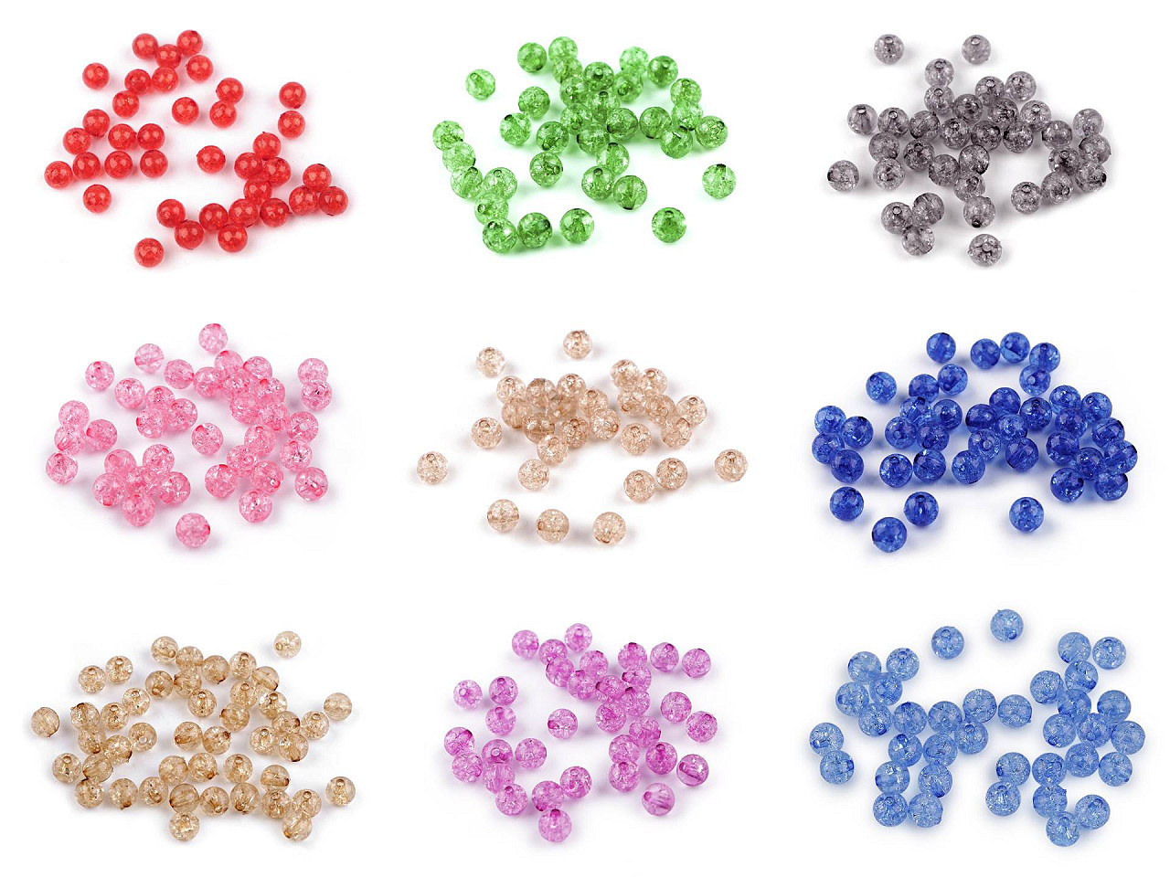 Crackle perlen ø 8 mm - Gelb (500 Gramm)