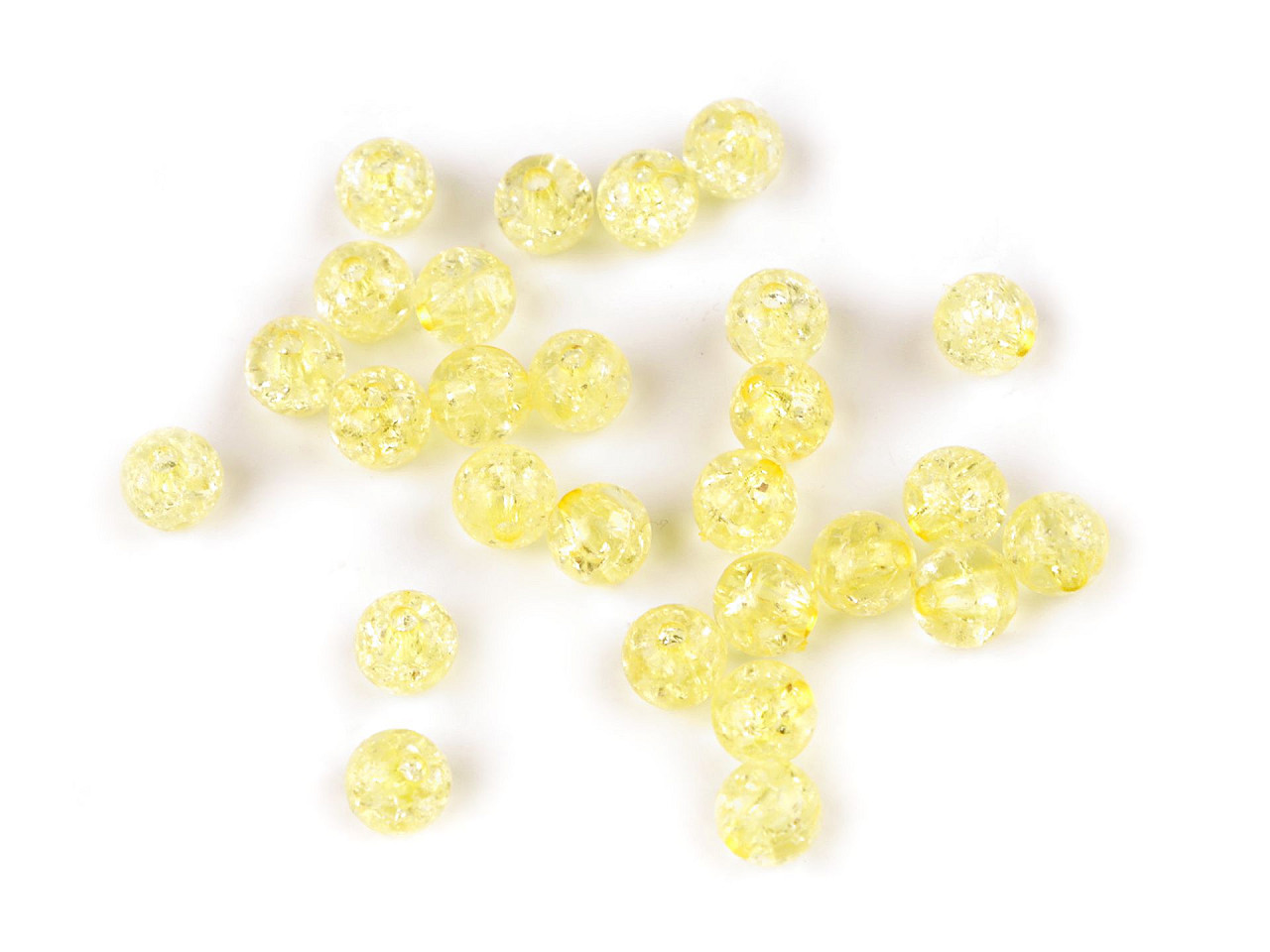 Crackle perlen ø 8 mm - Gelb (500 Gramm)