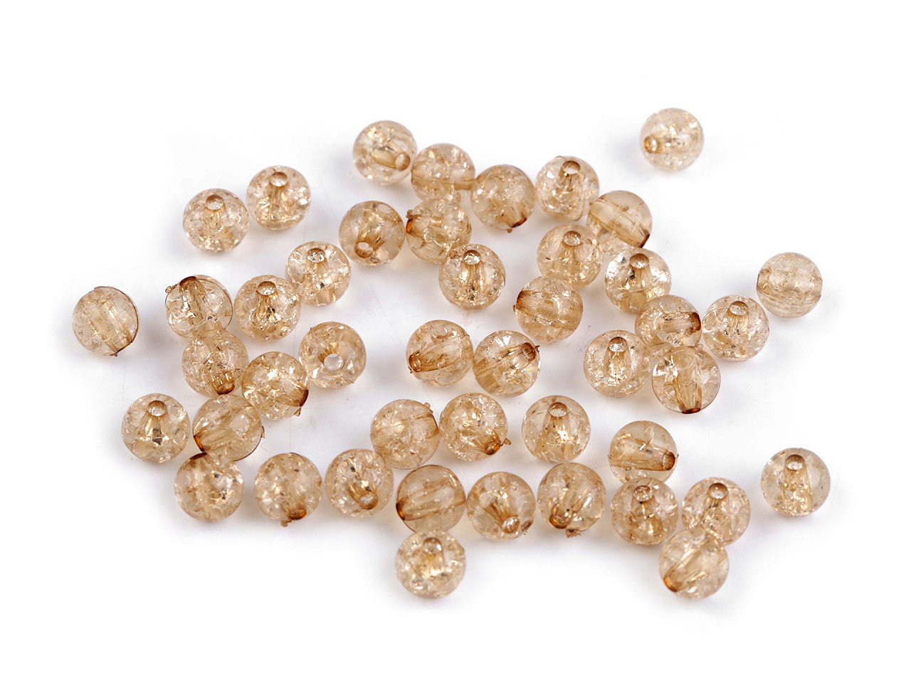 Crackle perlen ø 8 mm - Gelb (500 Gramm)