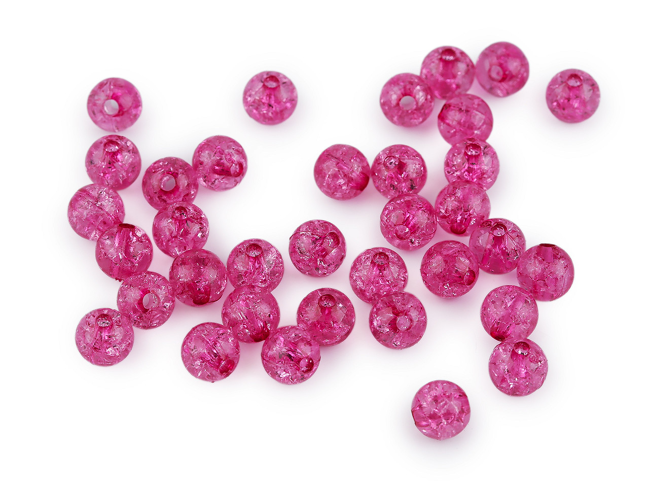 Crackle perlen ø 8 mm - Gelb (500 Gramm)