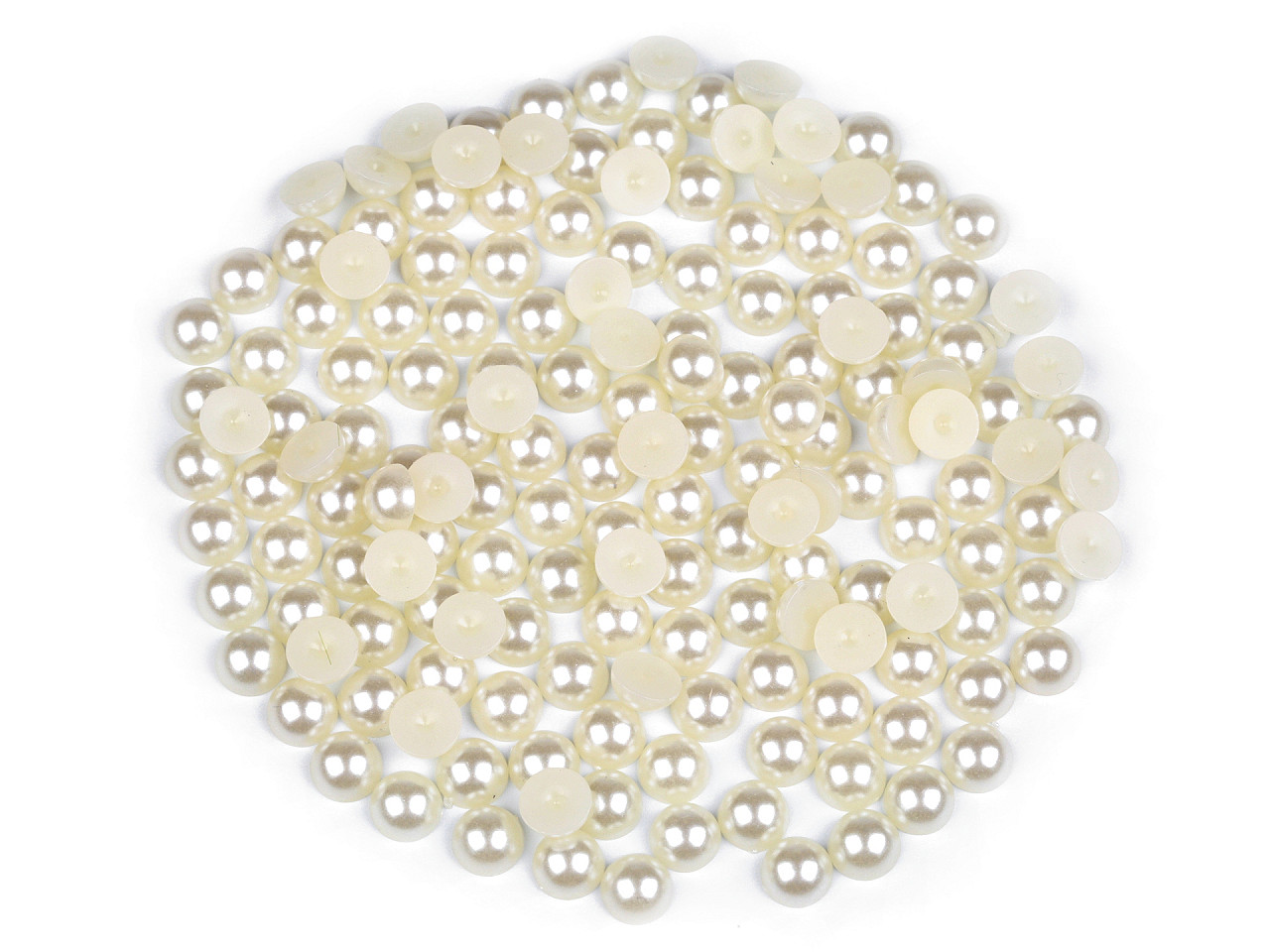 Cabochons/halbperlen/perlen zum aufkleben ø 9 mm - Weiß (10 Gramm)