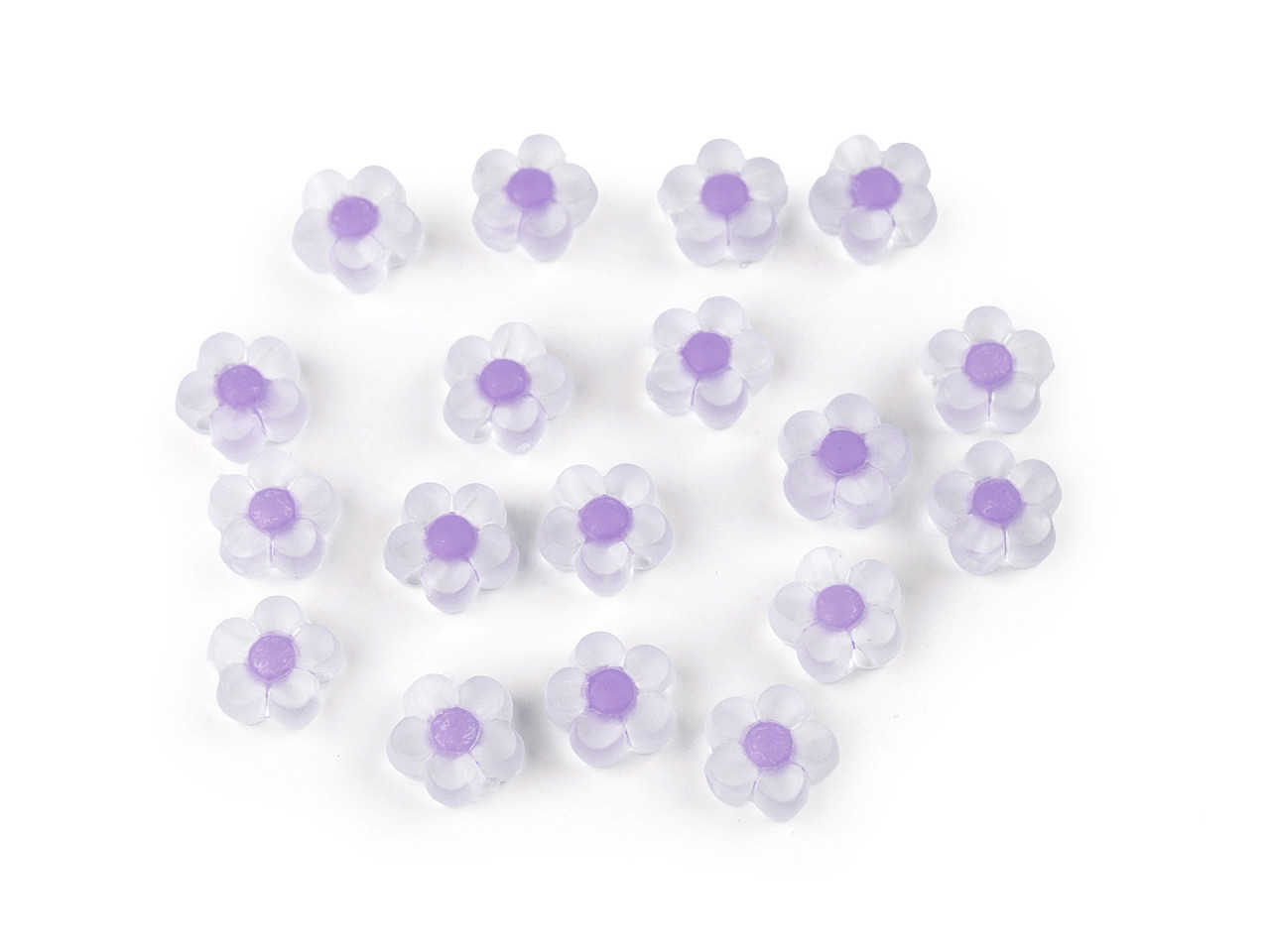 Kunststoffperlen blume matt ø 13 mm - Blau fein (10 Gramm)