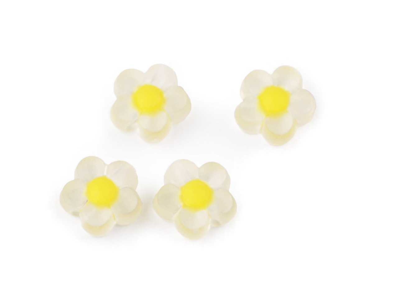 Kunststoffperlen blume matt ø 13 mm - Blau fein (10 Gramm)