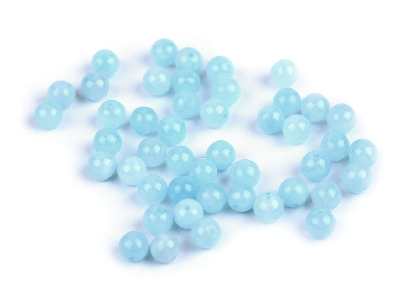 Aquamarin synthetisches mineral ø 4 mm - Aquamarine (88 Stücke)