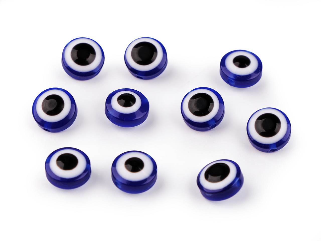 Kunststoffperlen allahs auge, ø 12 mm - Mix (10 Stücke)
